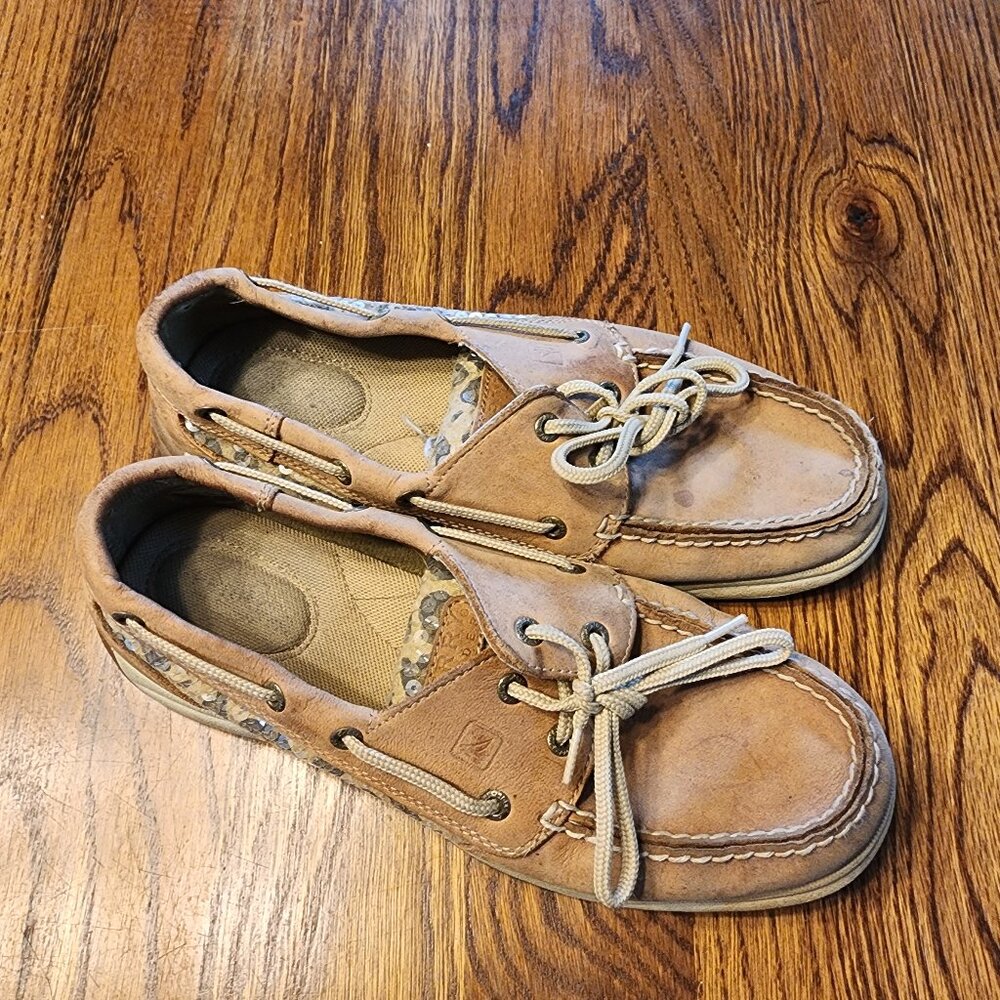 Sperry Womens Topside Leopard Size 8